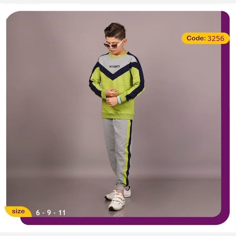 بلوز شلوار آستین بلند پسرانه